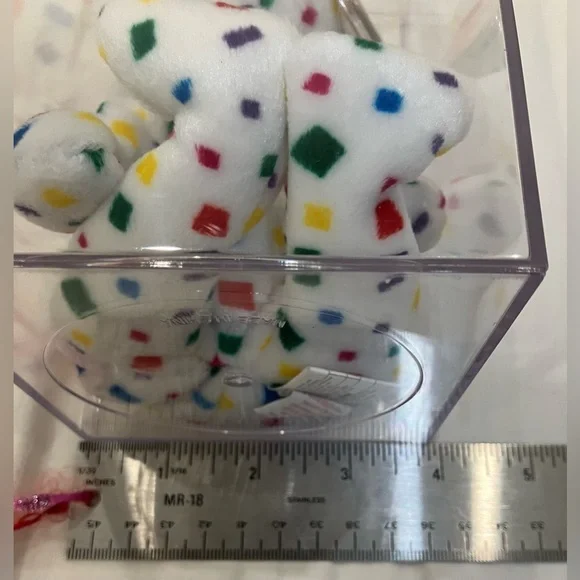 Ty 2K Millenium Beanie Buddy Red & Blue Stuffed Animal Plush Bear mint condition - Picture 3 of 11